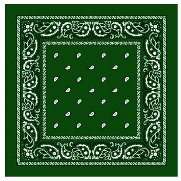 🆕 Green Western Bandana - Picture 1 of 10